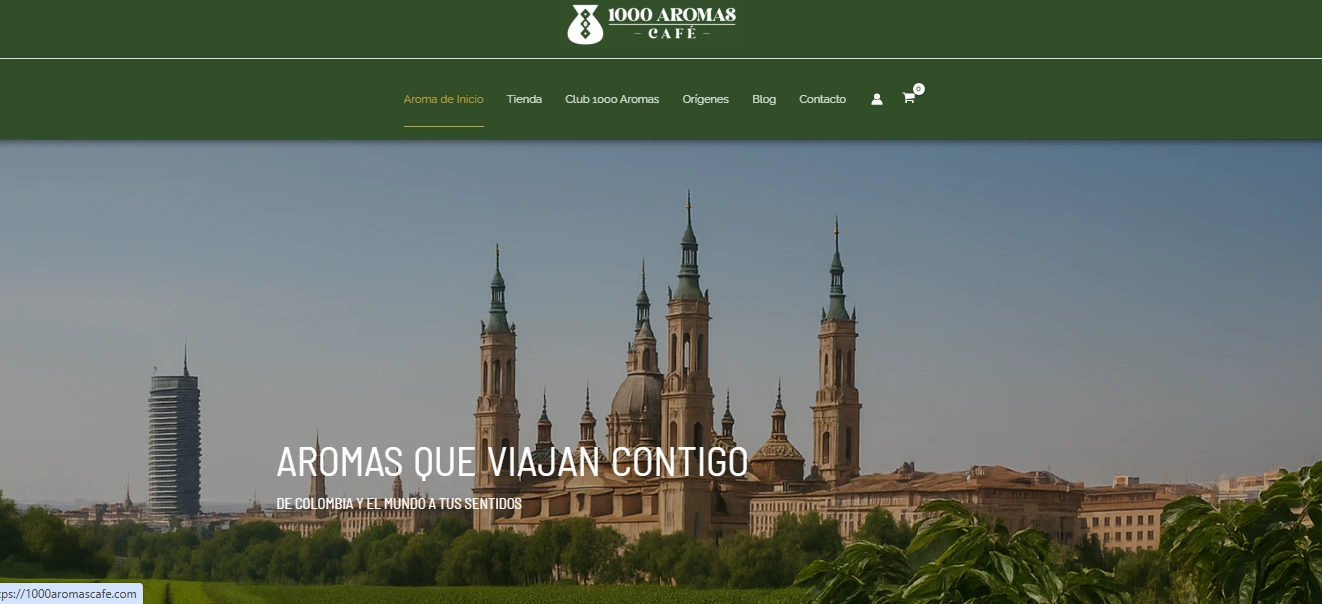 Mil Aromas Café — Diseño y desarrollo web